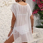 women crochet dress cover up